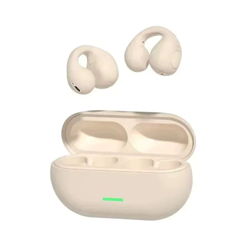 Open Ear Clip Bone Conduction Wireless Earbuds Bluetooth 5.3,Sports Earphones