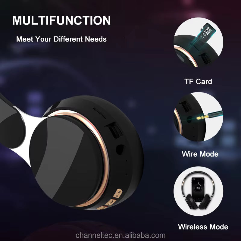 BT Studio With Mic Waterproof Headset Wireless Headphone