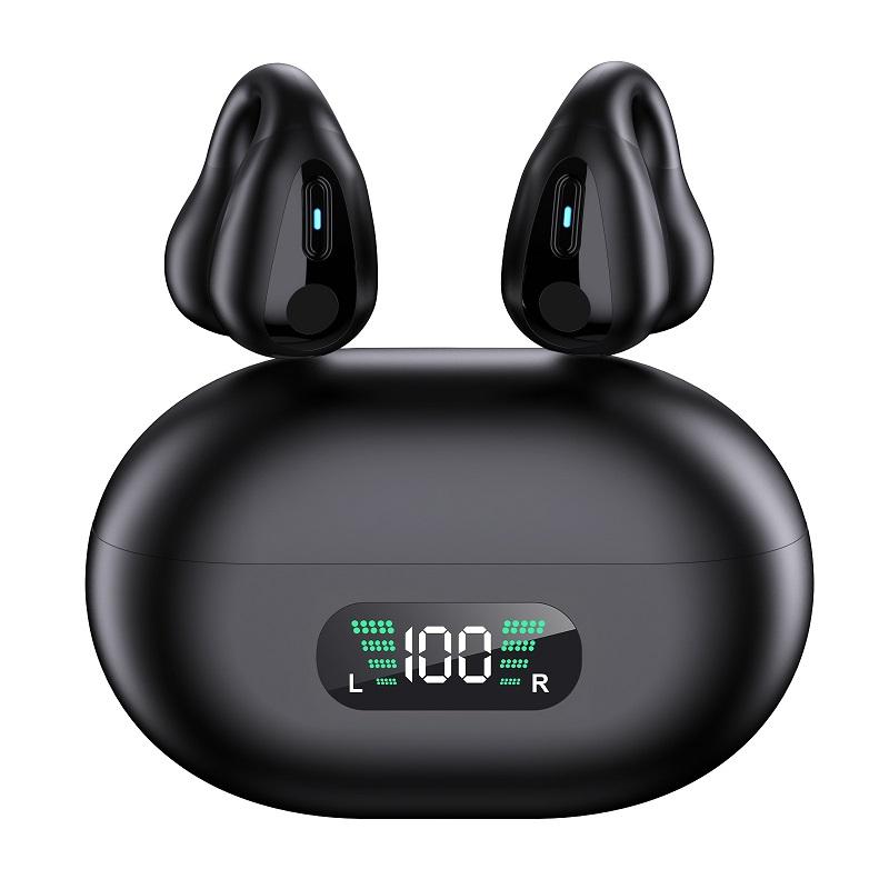 Open Ear Clip Bone Conduction Wireless Earbuds Bluetooth 5.3,Sports Earphones
